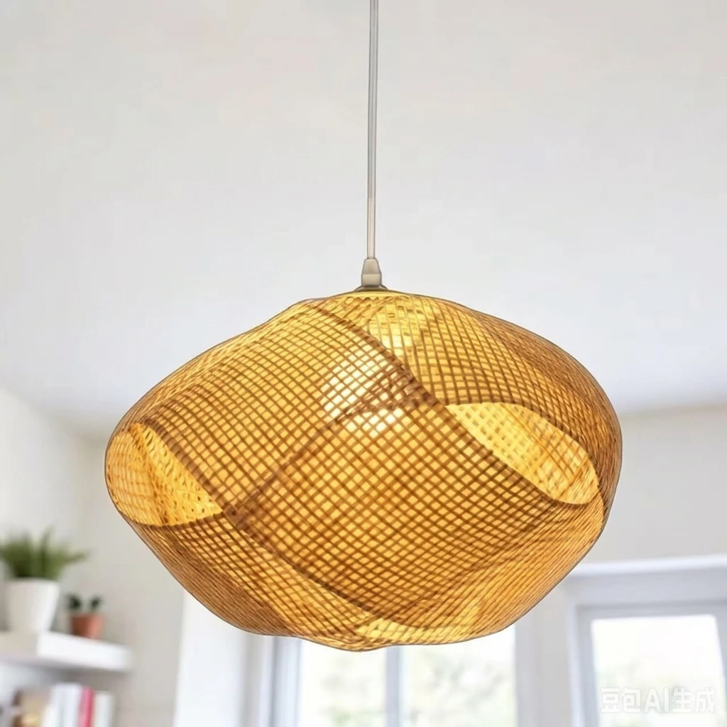 Bamboo Cage Lantern Pendant Lamp Hollow Ceiling Lamp Tropical Style Wicker Rattan Basket Chandelier Teahouse & Dining Room Ceiling Lighting Fixture for ing Room Bedroom Restaurant