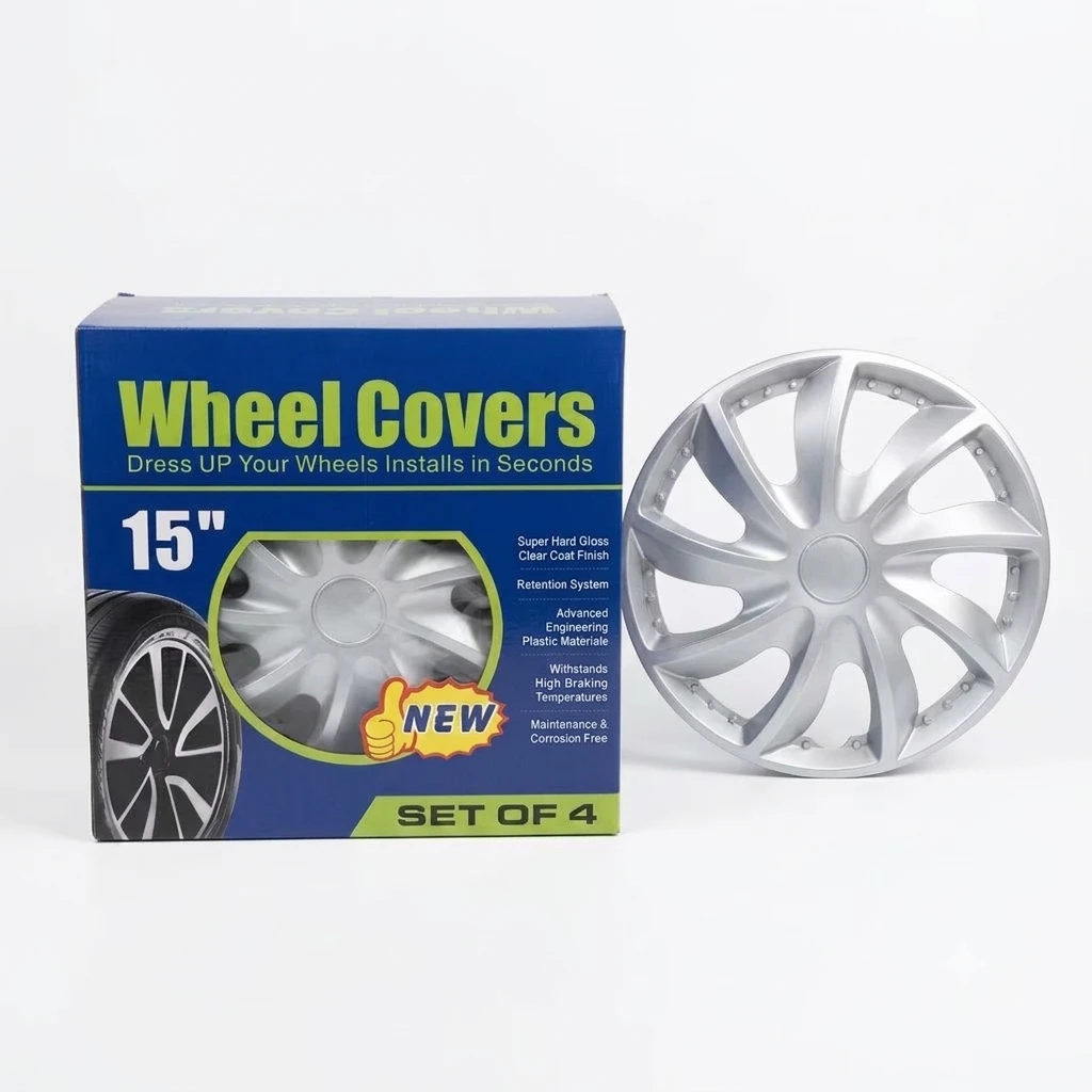 15" Set of 4 Wheel Covers silver