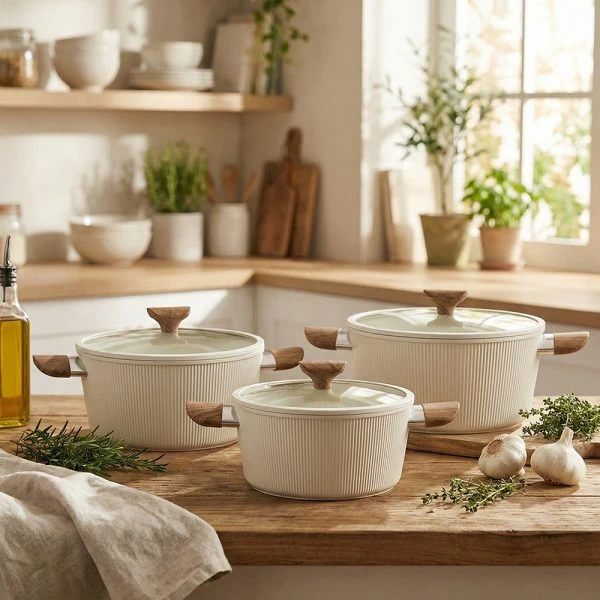DSP CA021-S02 𝑴𝒂𝒔𝒕𝒆𝒓𝒑𝒊𝒆𝒄𝒆 𝑪𝒐𝒐𝒌𝒘𝒂𝒓𝒆 Set of 6-Pcs Beige