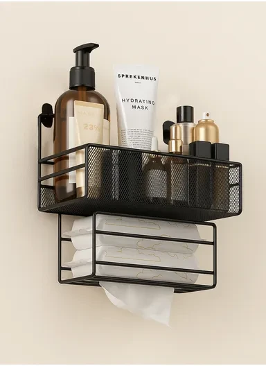 Self Adhesive Shelf for Bathroom/Kitchen Wall Mounted Rack Shelf