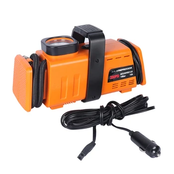 Double car lighter and wall socket air compressor 12V/220V, Powerful Pump for Inflating Tires, Bicycles, Motorcycles, and Balls
